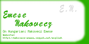 emese makovecz business card